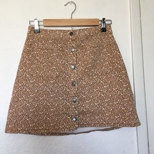 vintage floral mini skirt